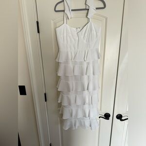 Bridal by ELLOQUI Corset Tiered Dress